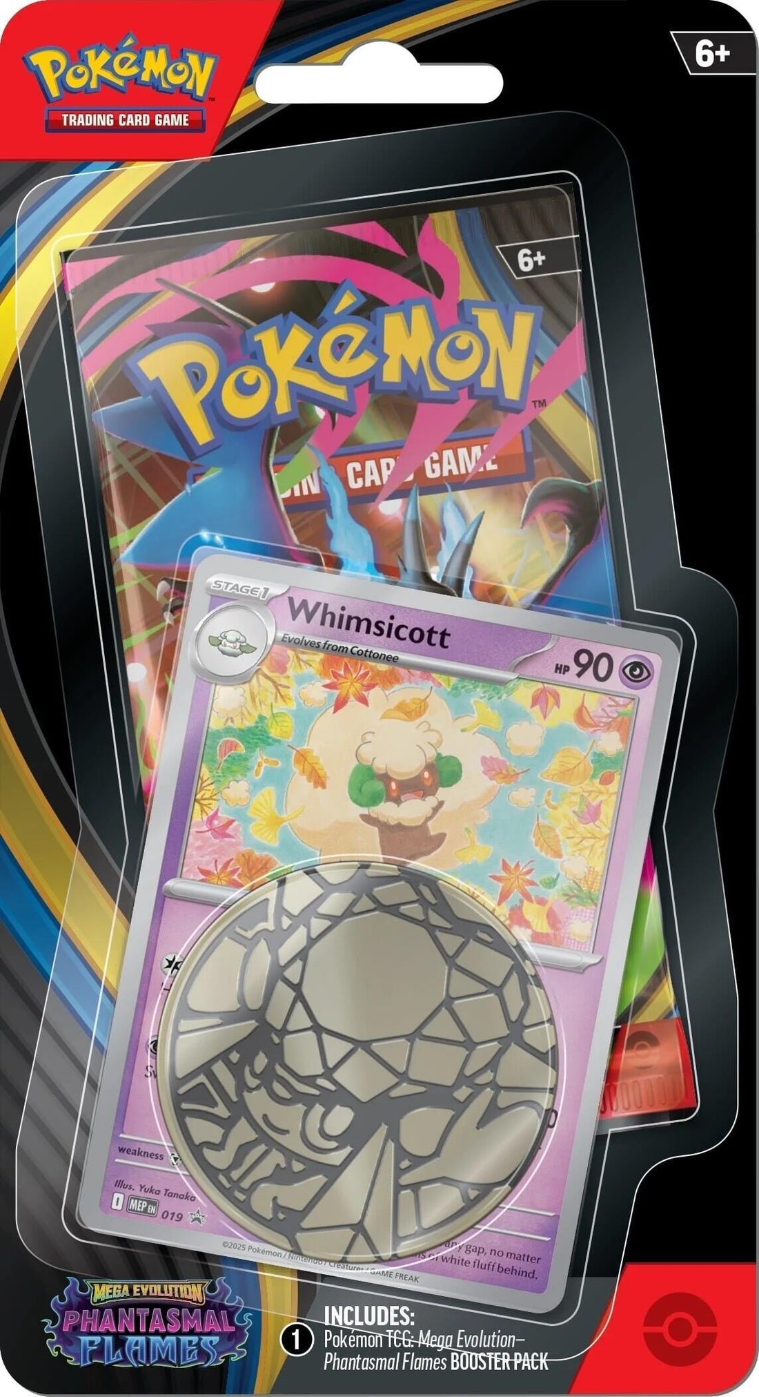 Pokémon TCG: Mega Evolution—Phantasmal Flames Single-Pack Blister (Whimsicott)