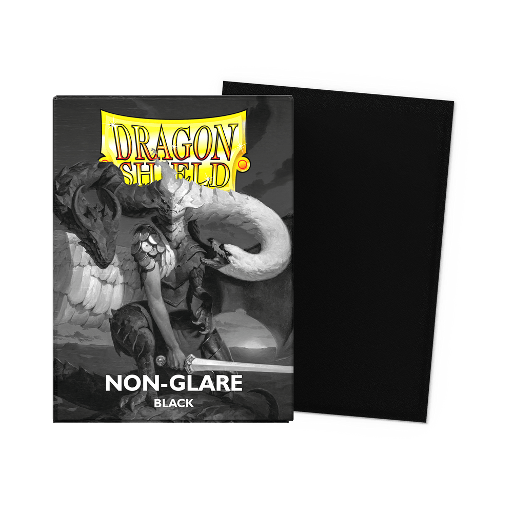 Dragon Shield Black Non-Glare Matte Sleeves 100 Count Standard Size