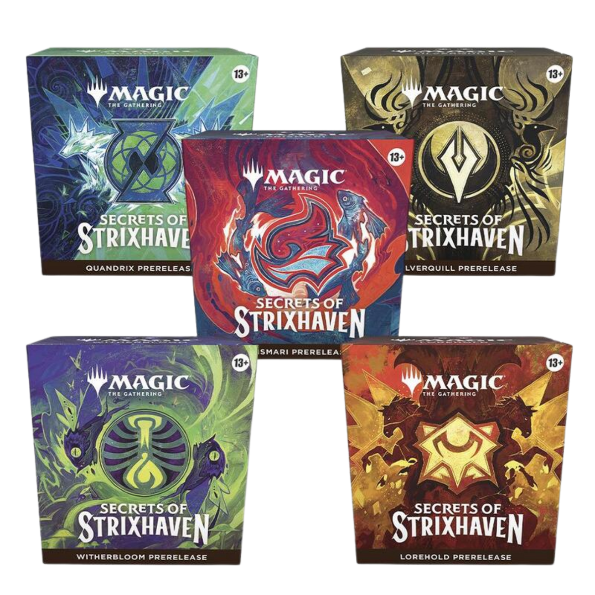 Secrets of Strixhaven five college prerelease packs
